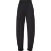 Brunello Cucinelli Satin Slouchy Trousers With Monili In Black