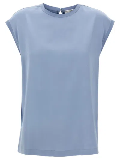 BRUNELLO CUCINELLI SATIN T-SHIRT