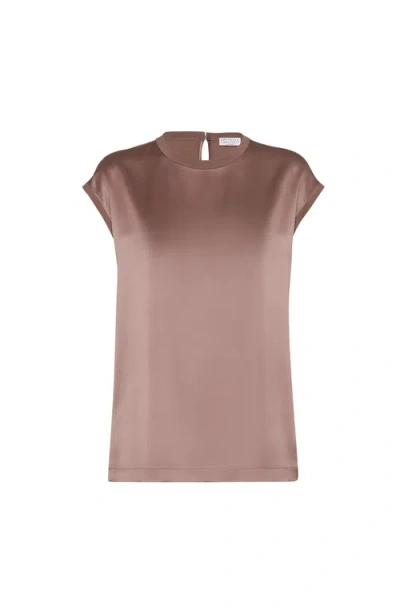Brunello Cucinelli Satin T-shirt