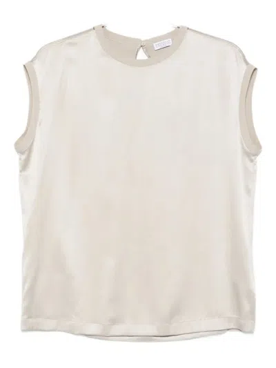 Brunello Cucinelli Satin T-shirt