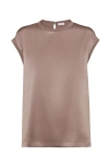 Brunello Cucinelli Lightweight Cashmere And Silk Sweater With Lurex Inserts In Brown