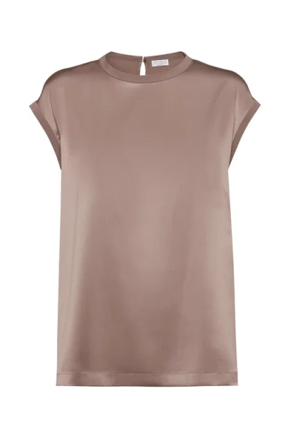 BRUNELLO CUCINELLI BRUNELLO CUCINELLI SATIN T-SHIRT