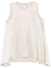 Brunello Cucinelli Satin Tank Top In Neutrals