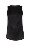 Brunello Cucinelli Satin Top In Black