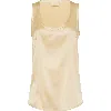 Brunello Cucinelli Women's Stretch Silk Satin Reversible Top In Light Yellow