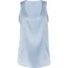 Brunello Cucinelli Scoop-neck Silk Blouse In Light Denim