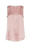 Brunello Cucinelli Satin Reversible Tank Top In Pink
