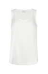 Brunello Cucinelli Satin Top In White