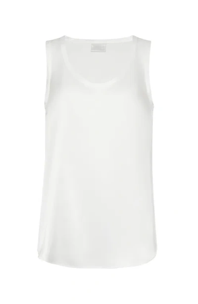 Brunello Cucinelli Satin Top In White