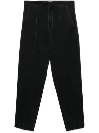 Brunello Cucinelli Satin Trousers In Black