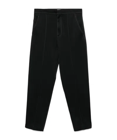 Brunello Cucinelli Satin Trousers In Black