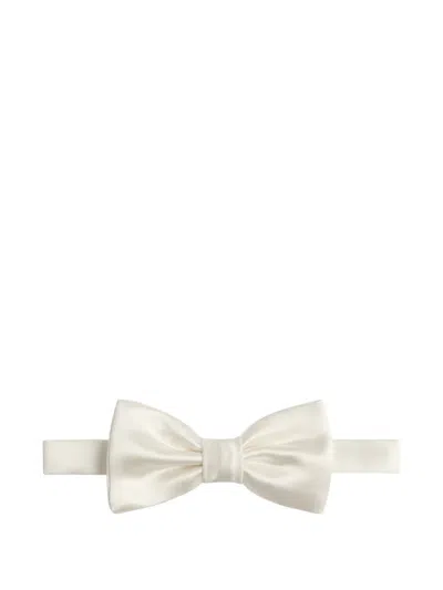Brunello Cucinelli Kids' Satin-finish Bow Tie In White