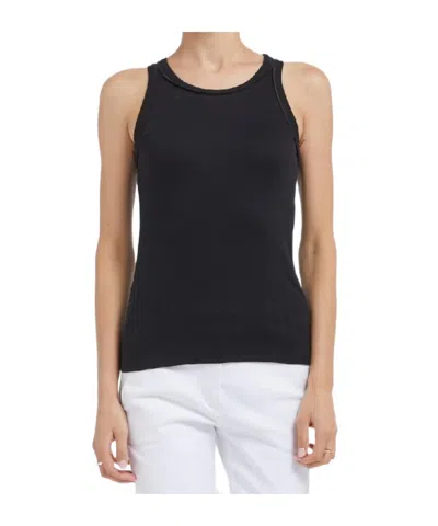 Brunello Cucinelli Satin-trimmed Tank Top In Black