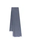Brunello Cucinelli Cashmere And Silk Sparkling Scarf In Blue