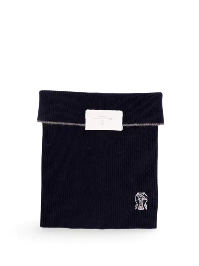 Brunello Cucinelli Scarf In Blue
