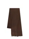 Brunello Cucinelli Diamond-yarn Sequinned Scarf In Brown