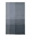 Brunello Cucinelli Silk-linen Scarf In Dark Grey