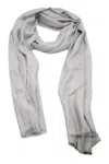 Brunello Cucinelli Metallic Frayed Scarf In White