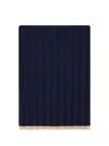 Brunello Cucinelli Ribbed Knit Scarf In Navy