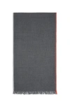 Brunello Cucinelli Scarf With Selvedge In Black
