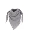 Brunello Cucinelli Monile Embellished Scarf In Gray