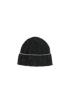 Brunello Cucinelli Speckled Cashmere Beanie In Black