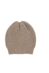 Brunello Cucinelli Sequin-embellished Ribbed-knit Beanie In Brown