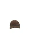 Brunello Cucinelli Suede Cap In Brown