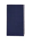 Brunello Cucinelli Wool-cashmere Stripe Scarf In Blue