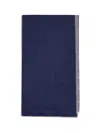 Brunello Cucinelli Wool-cashmere Stripe Scarf In Blue