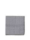 Brunello Cucinelli Men Silk Pocket Square With Woven Design In Brown