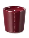 Brunello Cucinelli Scented Candle In Craquelé Ceramic Vessel In Burgundy