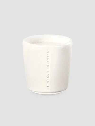 Brunello Cucinelli Scented Candle In Craquele Ceramic Vessel In Multi