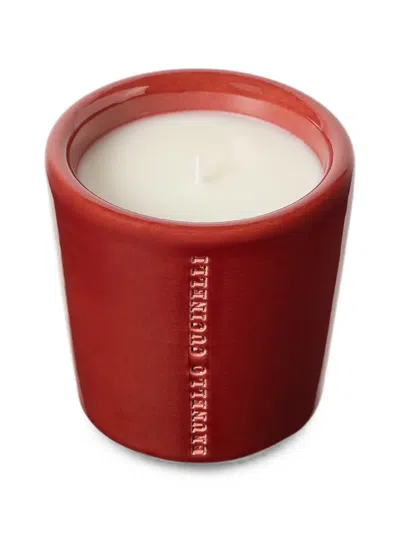 Brunello Cucinelli Scented Candle In Craquelé Ceramic Vessel In Red