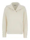 Brunello Cucinelli Long-sleeved Sweater In Neutral