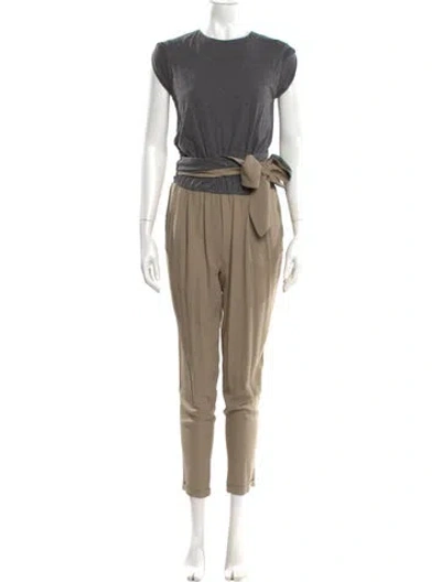 Pre-owned Brunello Cucinelli Scoop Neck Jumpsuit In Gray