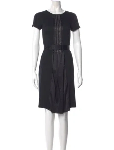Pre-owned Brunello Cucinelli Scoop Neck Knee-length Dress In Gray