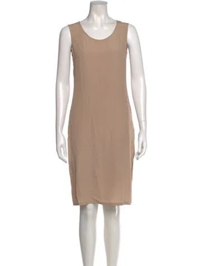 Pre-owned Brunello Cucinelli Scoop Neck Knee-length Dress In Neutral