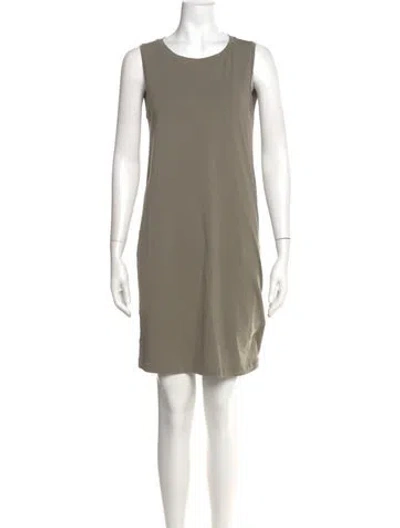 Pre-owned Brunello Cucinelli Scoop Neck Mini Dress In Neutral