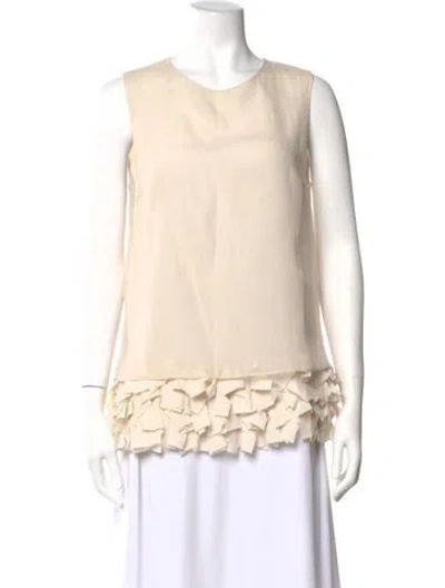 Pre-owned Brunello Cucinelli Scoop Neck Mini Dress In Neutral