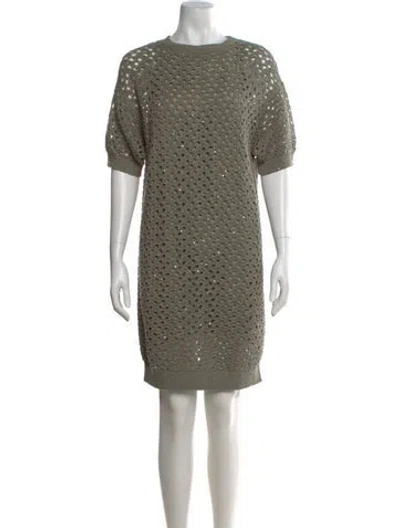 Pre-owned Brunello Cucinelli Scoop Neck Mini Dress W/ Tags