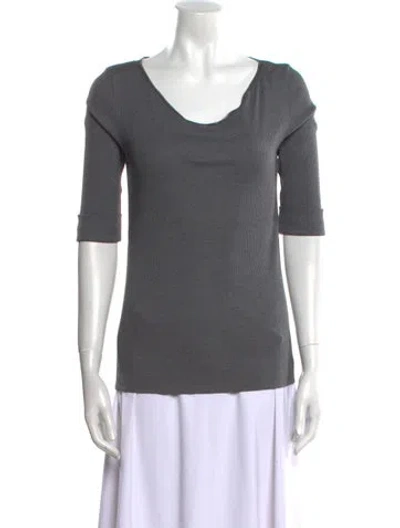 Pre-owned Brunello Cucinelli Scoop Neck Short Sleeve T-shirt In Gray