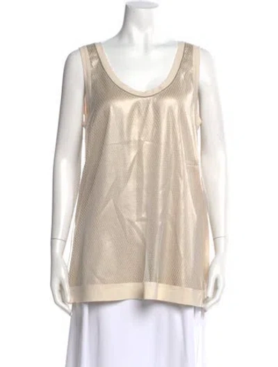 Pre-owned Brunello Cucinelli Scoop Neck Sleeveless Top