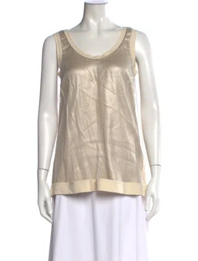 Pre-owned Brunello Cucinelli Scoop Neck Sleeveless Top