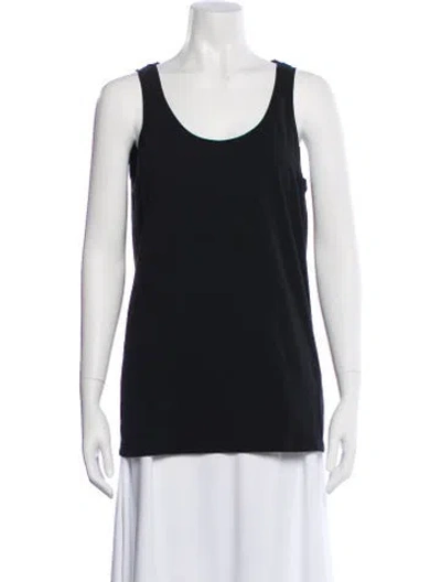 Pre-owned Brunello Cucinelli Scoop Neck Sleeveless Top In Black