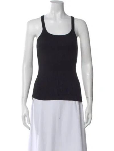 Pre-owned Brunello Cucinelli Scoop Neck Sleeveless Top In Black