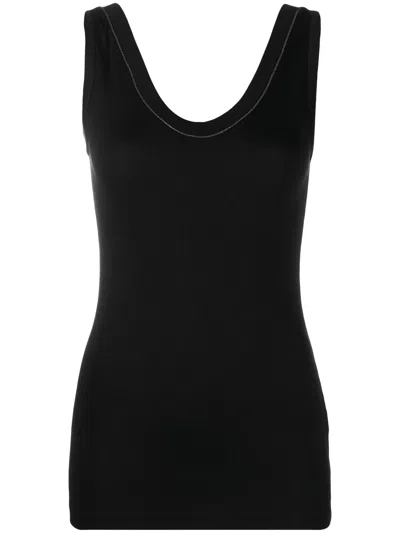 BRUNELLO CUCINELLI SCOOP NECK SLEEVELESS TOP