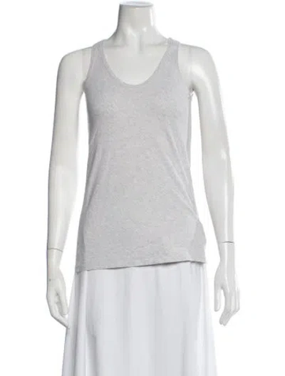 Pre-owned Brunello Cucinelli Scoop Neck Sleeveless Top In Gray