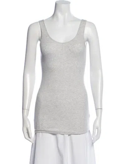 Pre-owned Brunello Cucinelli Scoop Neck Sleeveless Top In Grey