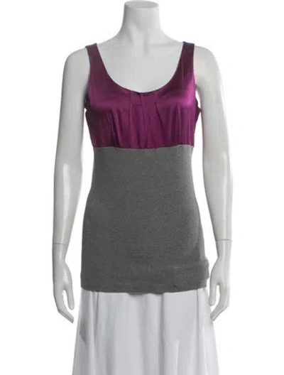 Pre-owned Brunello Cucinelli Scoop Neck Sleeveless Top In Multi